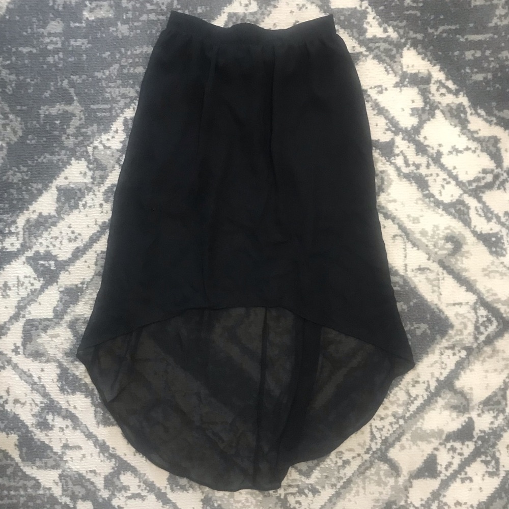 NO BOUNDARIES high low sheer skirt goth